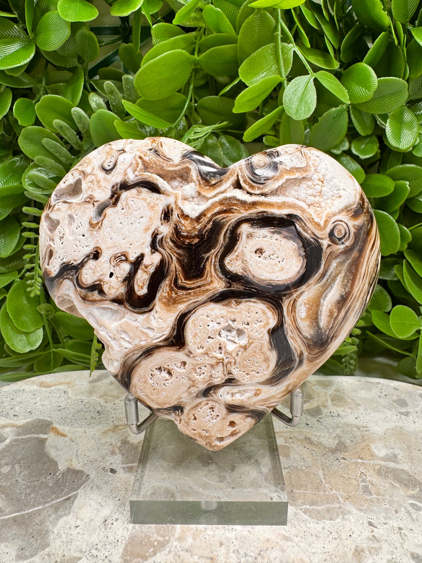 Chocolate Calcite Heart 470g
