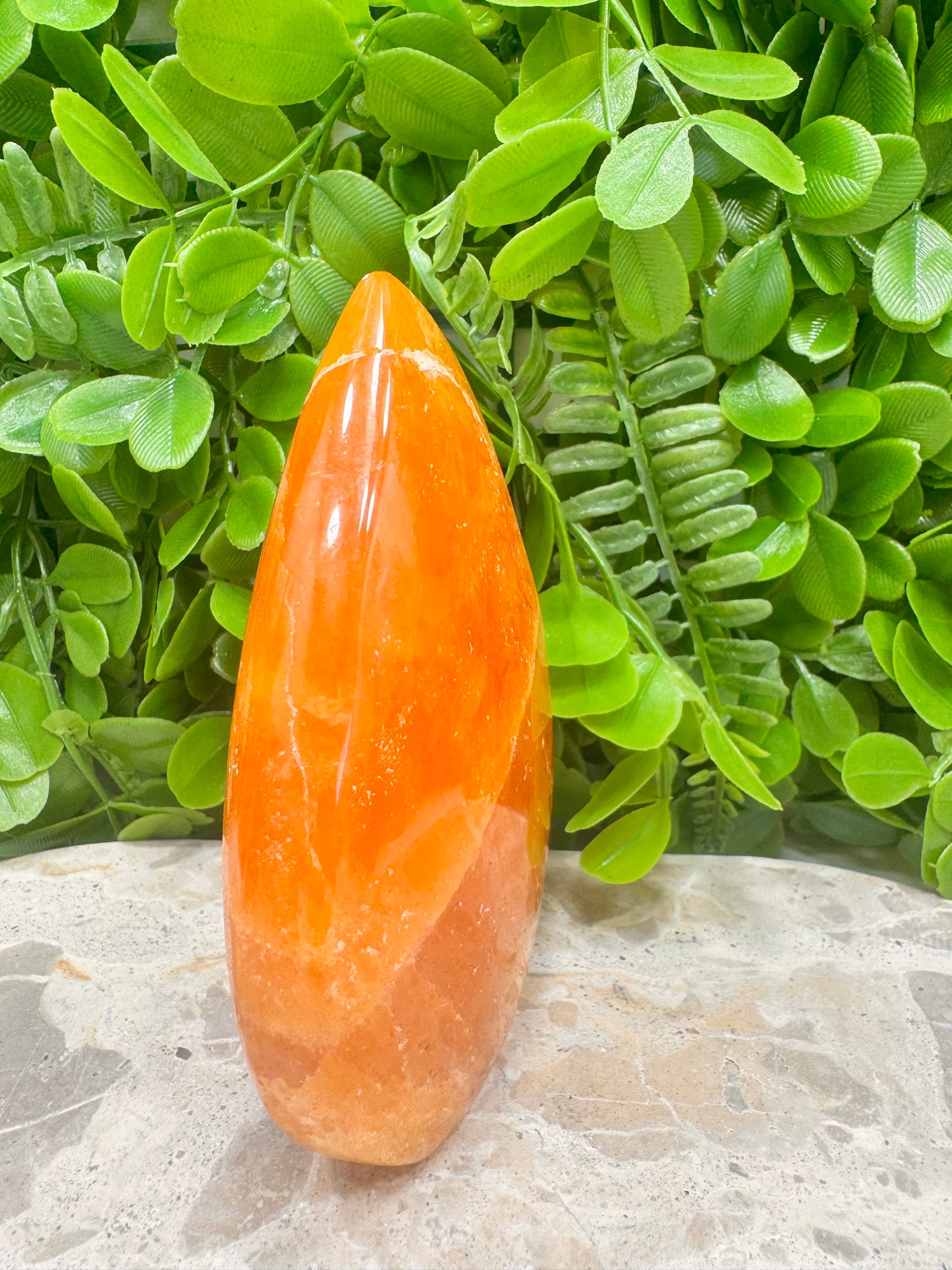 Crystalised Orange Calcite Flame 594g