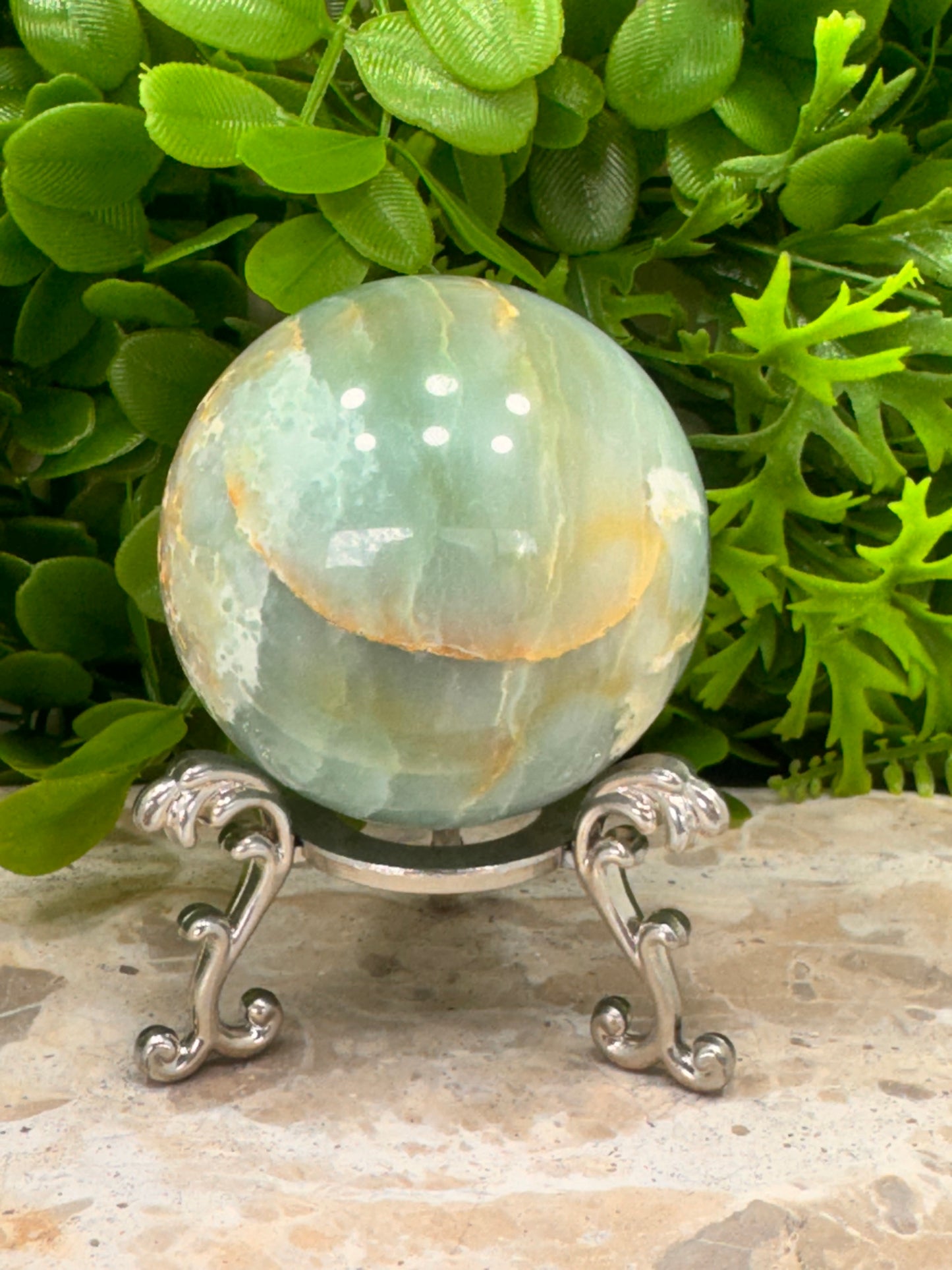Sky Blue Opal Sphere 395g