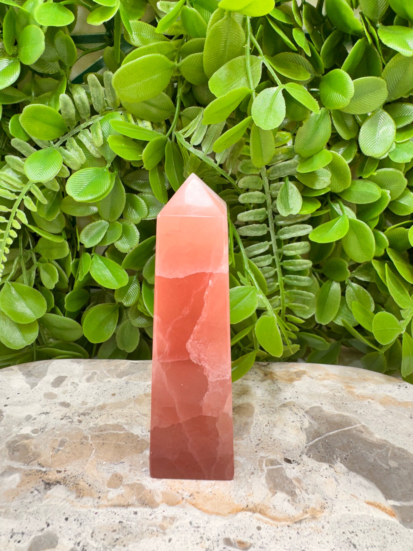 Rose Calcite Point 212g