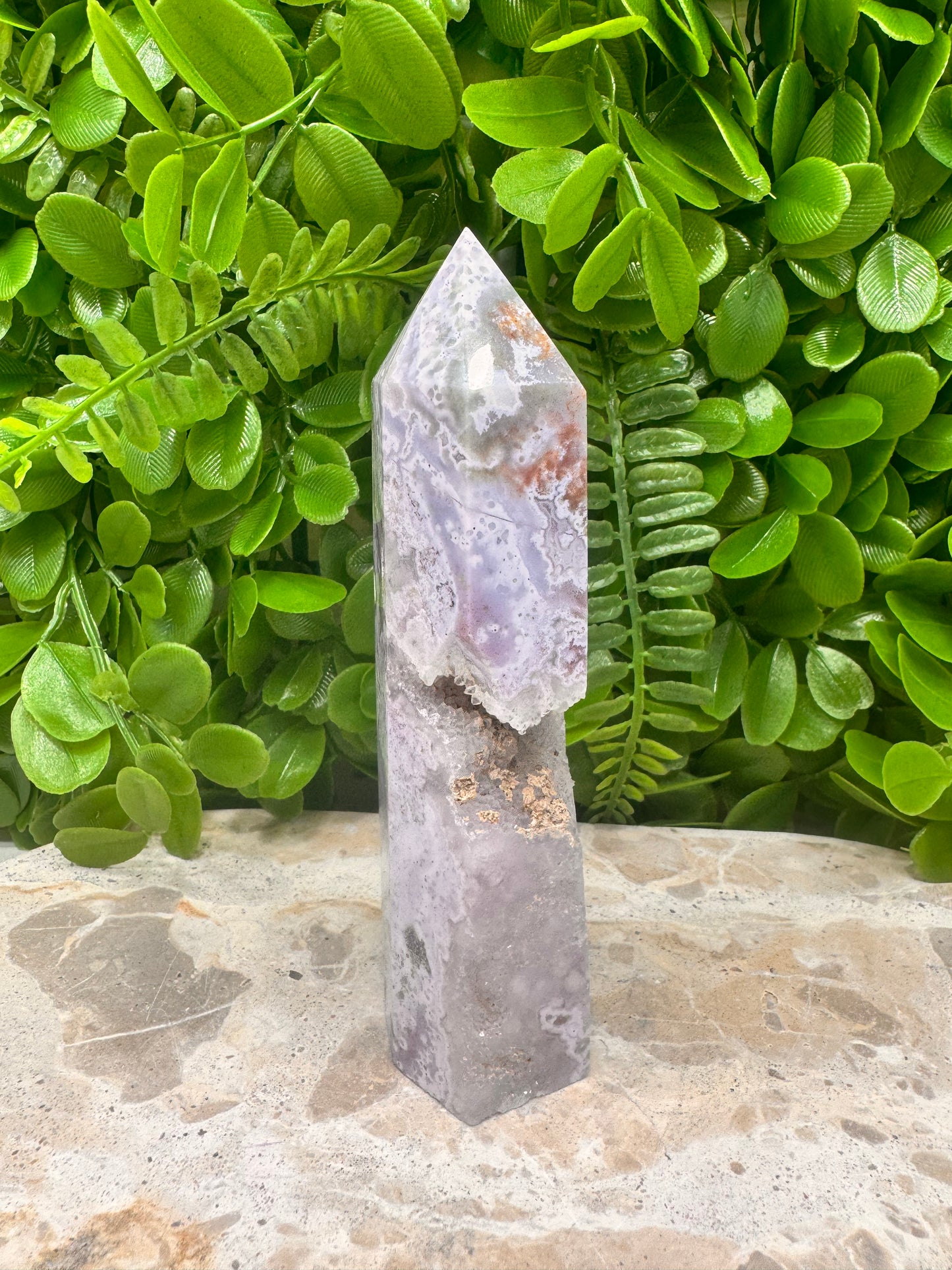 Ocean Jasper / Druzy Tower 274g