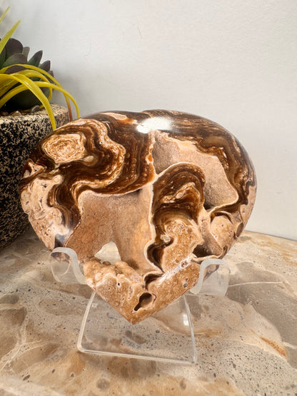 Chocolate Calcite Heart 232g
