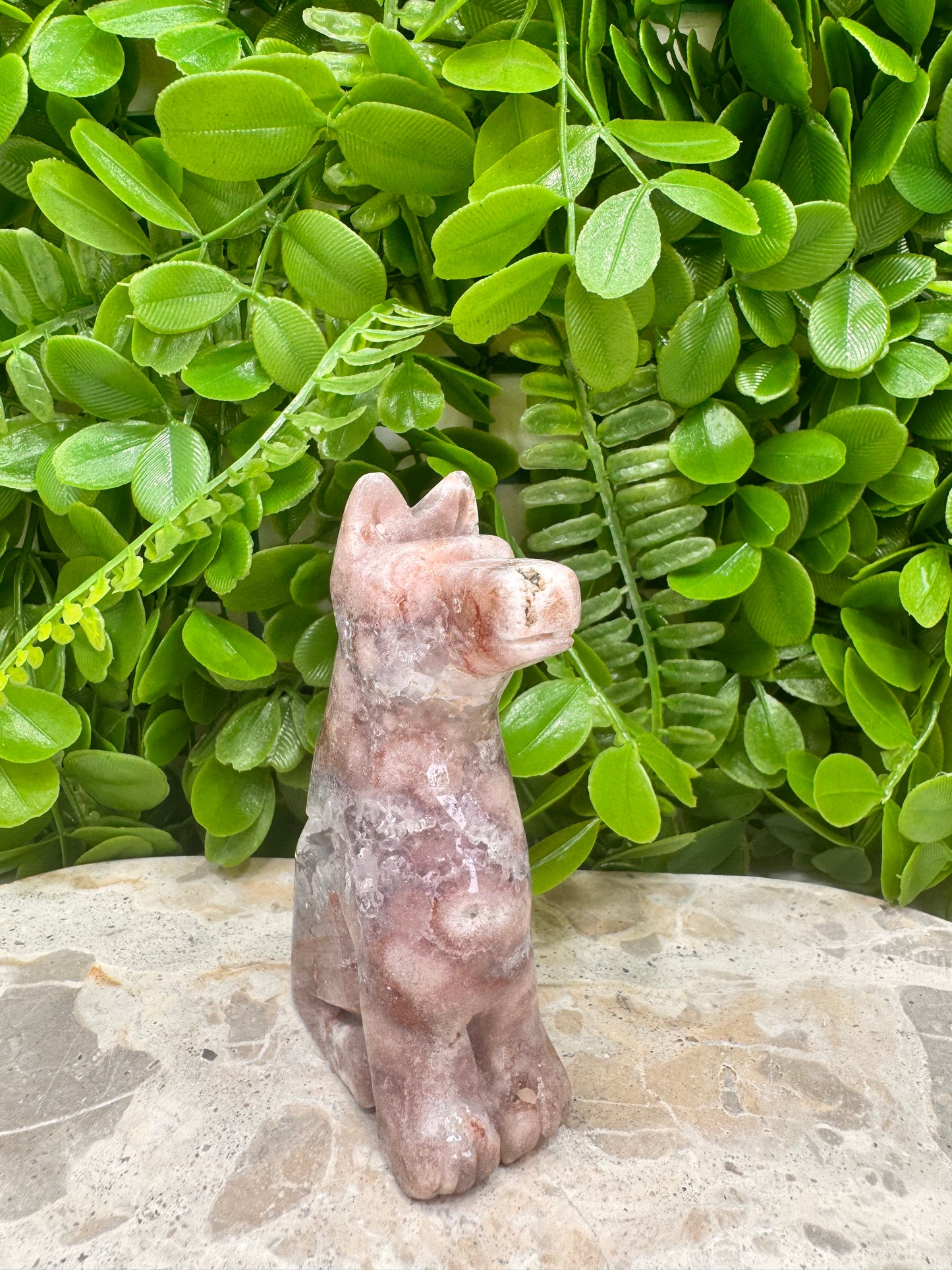 Pink Amethyst Dog 260g