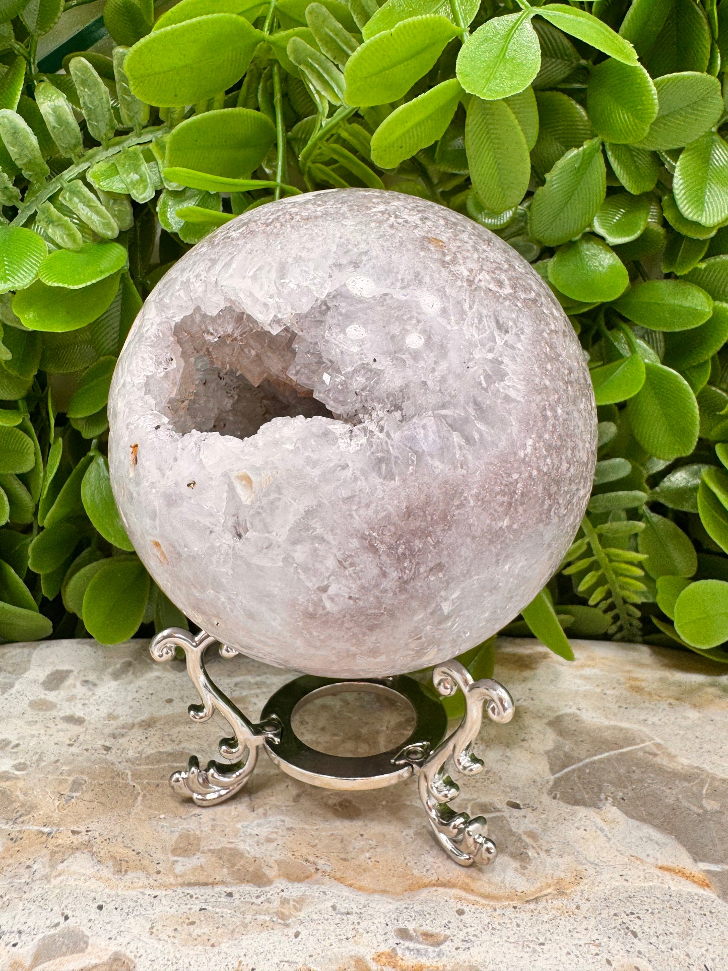 Druzy Pink Amethyst Sphere 862g