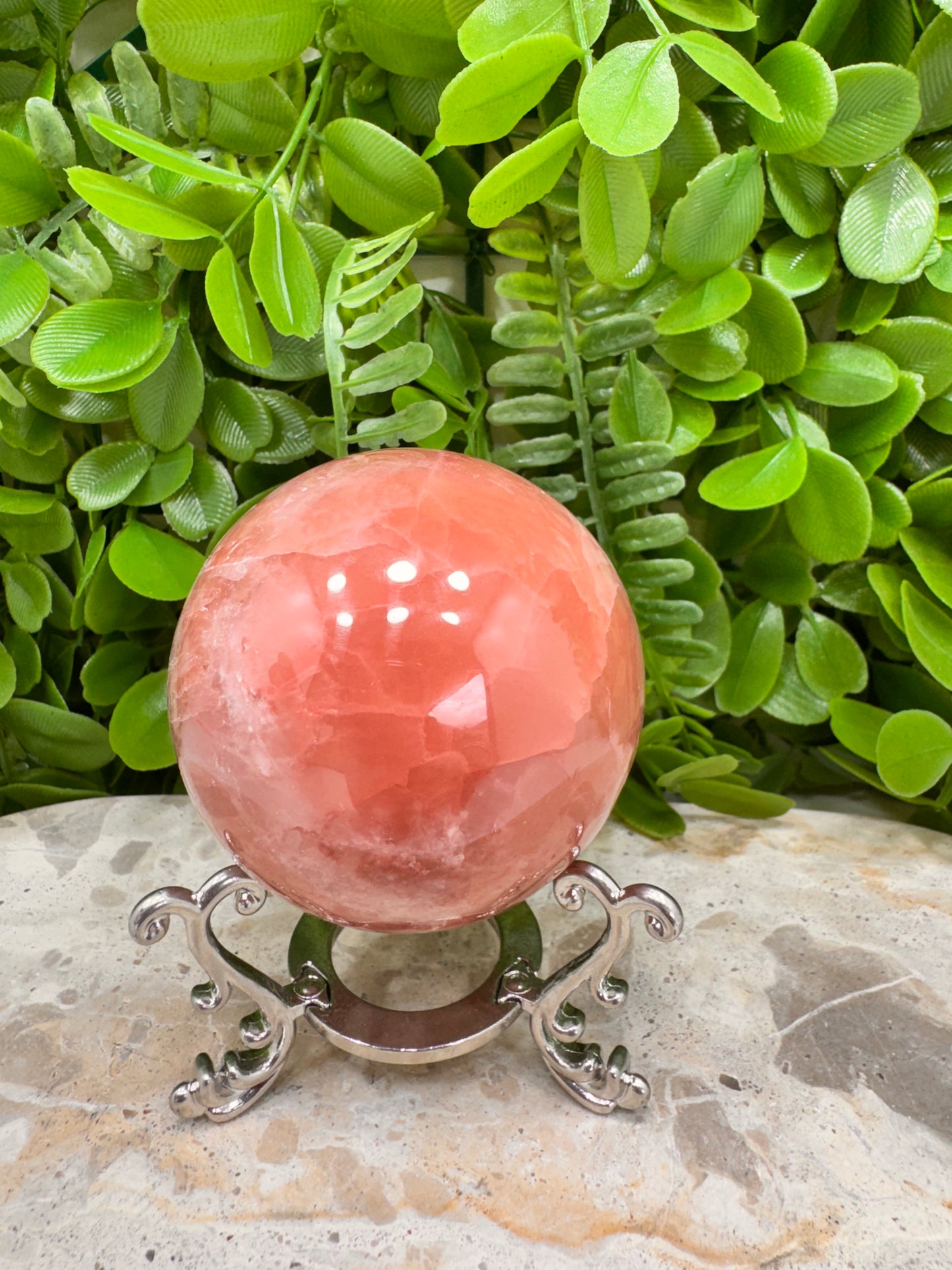 Rose Calcite Sphere 402
