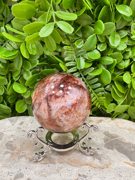 Fire Quartz Sphere 340g