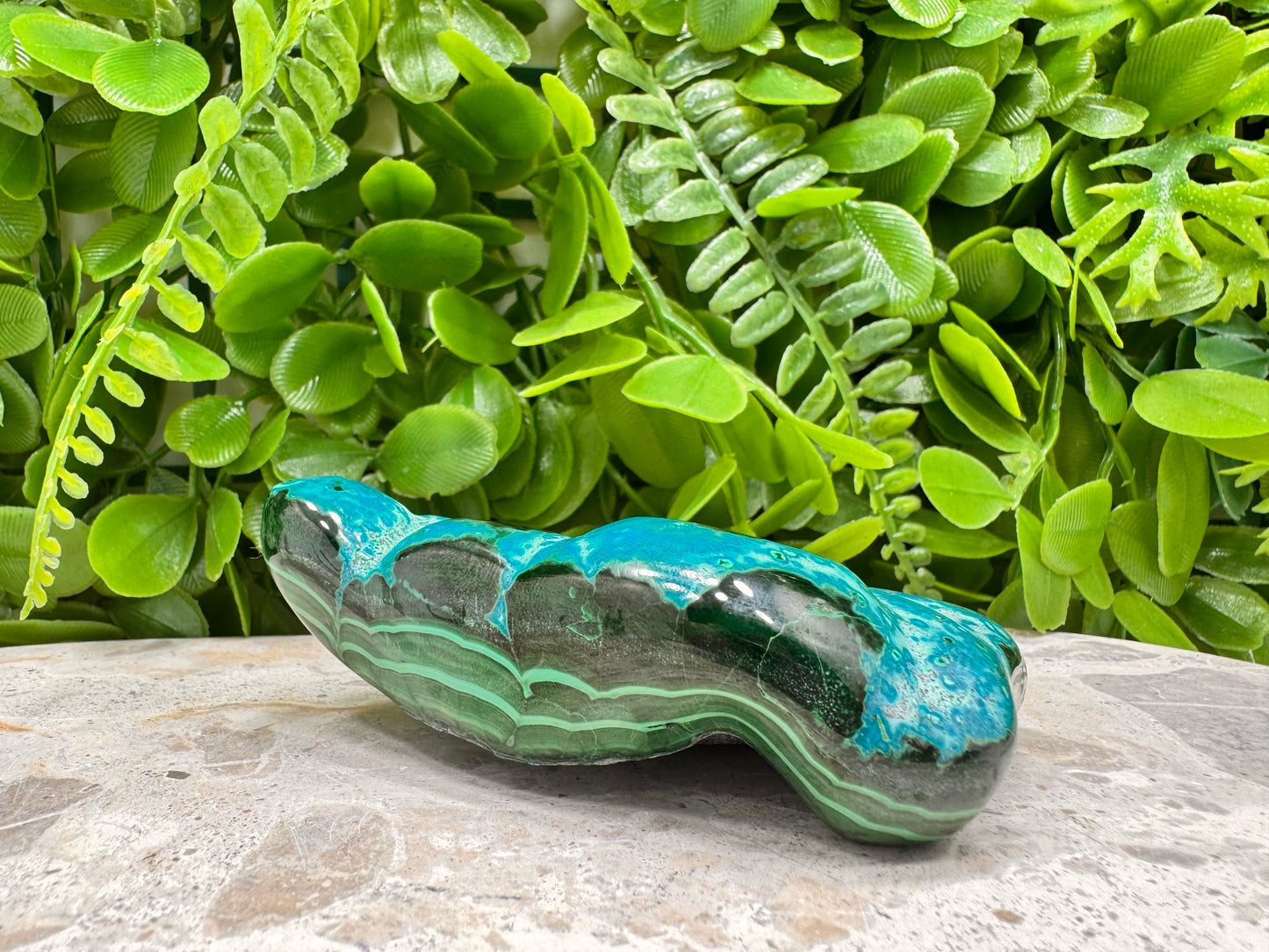 Malachite with Chryscolla Freeform 238g