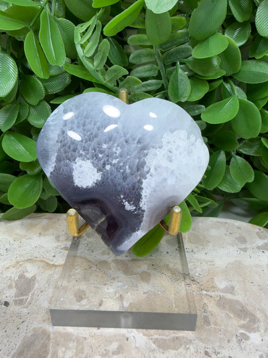 Volcanic Agate Heart 150g