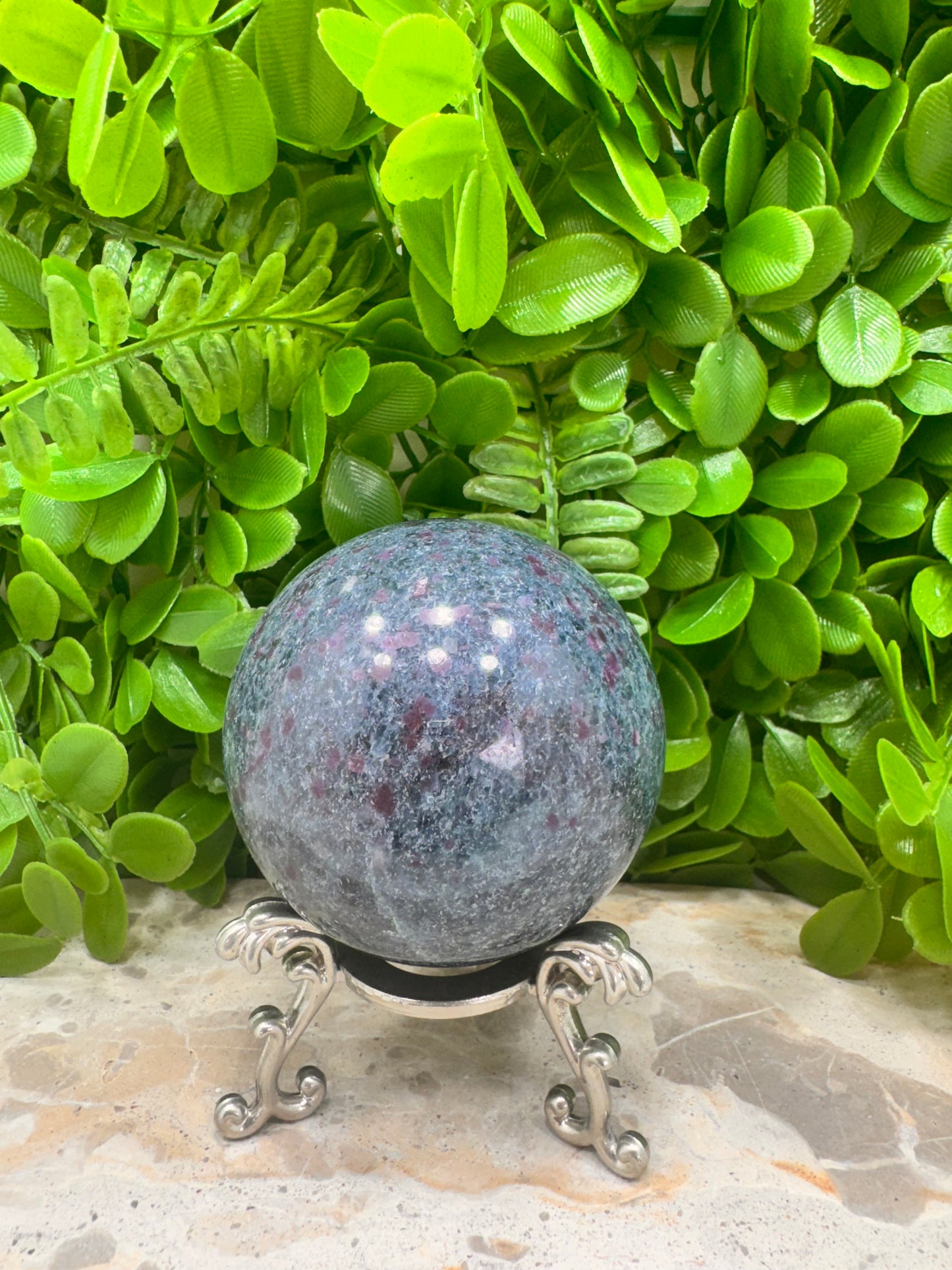 Ruby Kyanite Sphere 712g