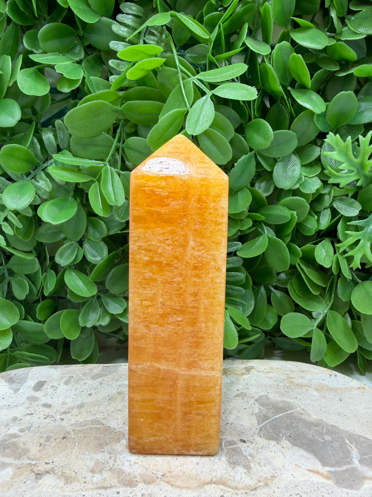 Crystallised Orange Calcite Tower 498g| Energy • Joy • Creativity