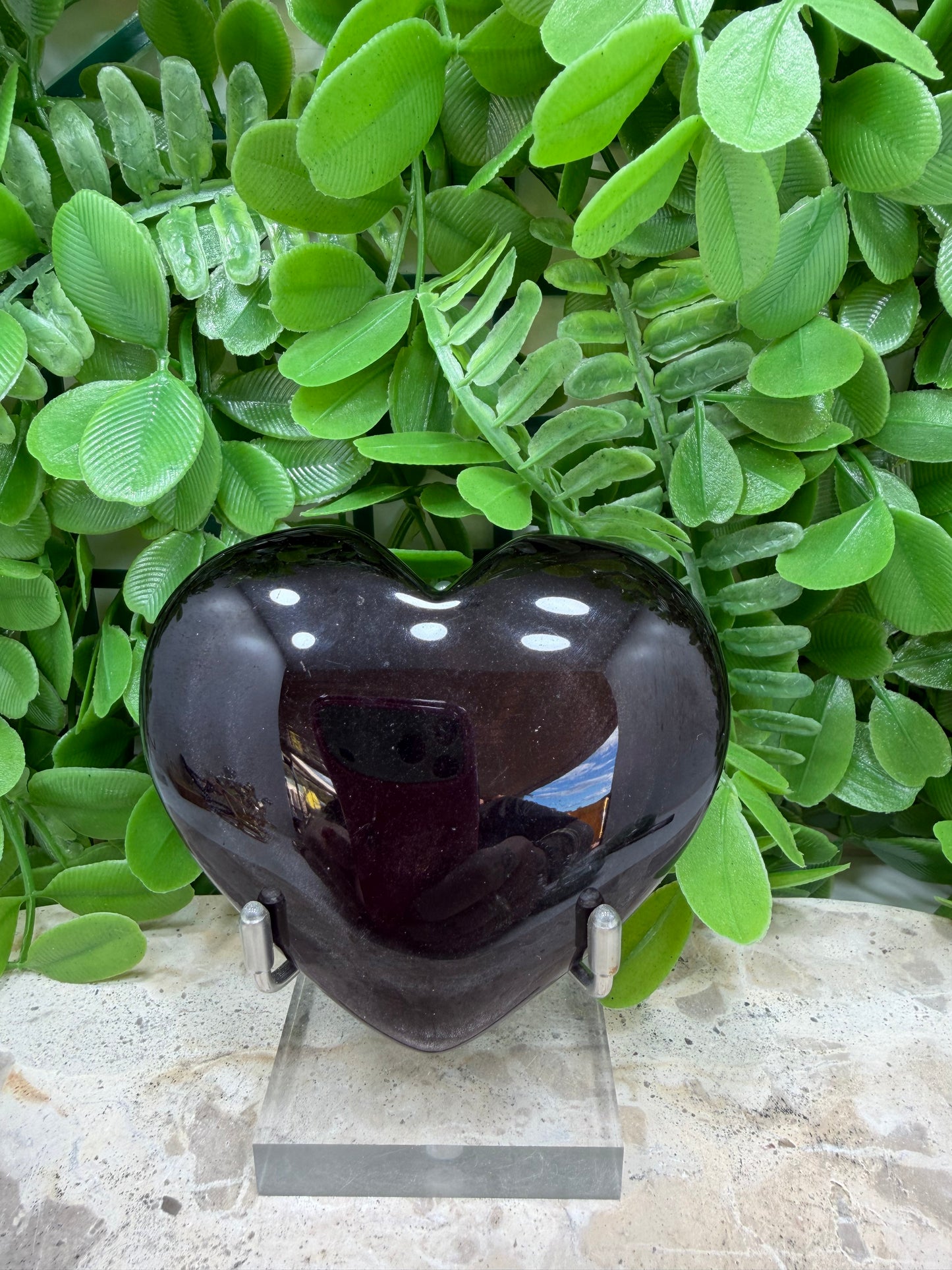 Silver Shein Obsidian Heart 180g
