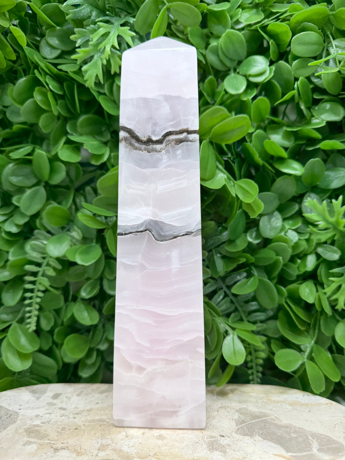Smokey Pink Mangano Tower | Love • Compassion • Calm