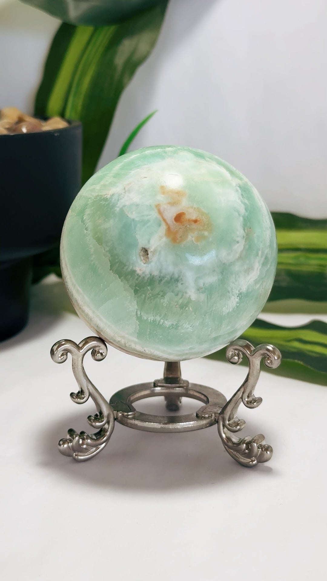 Caribbean Calcite Sphere 488g