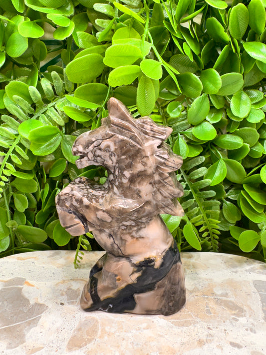 Volcanic Agate Horse 406g