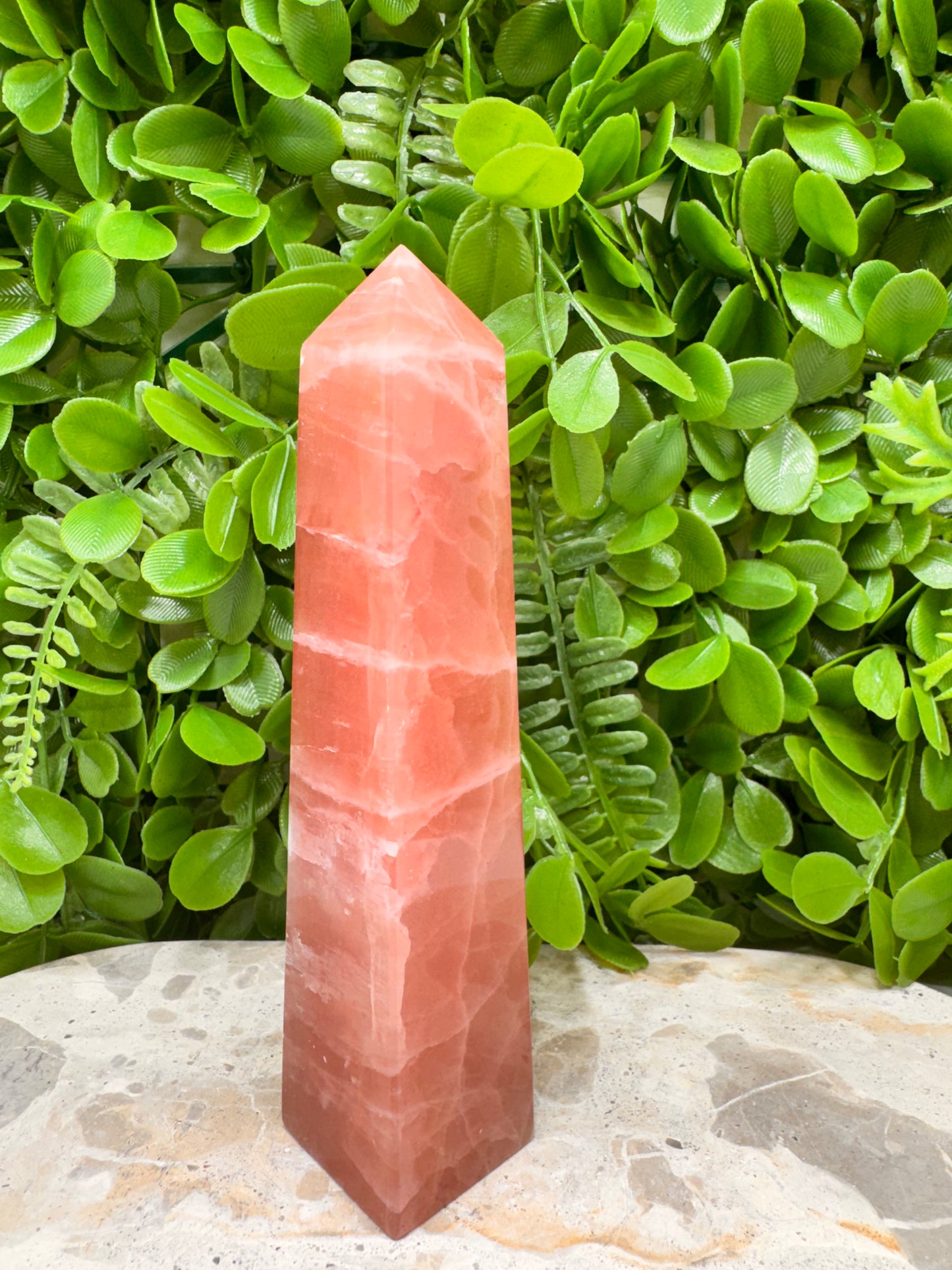 Rose Calcite Tower 376g