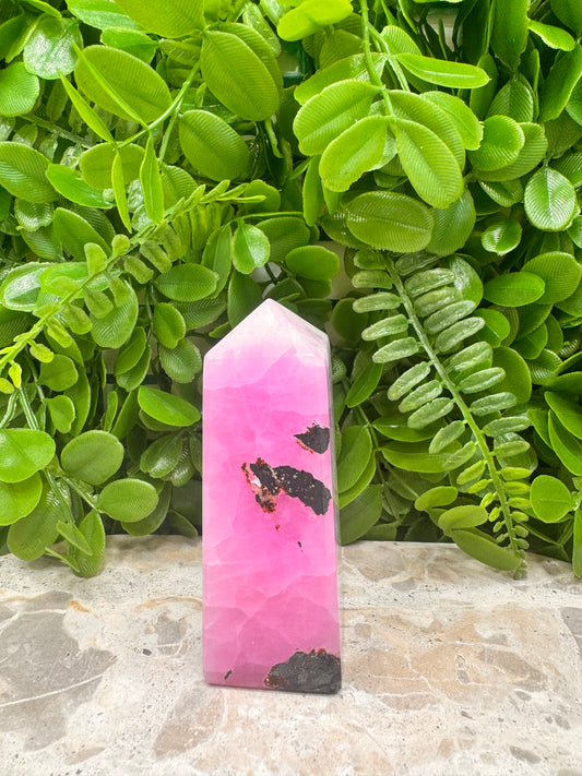 Pink Aragonite Tower 364g