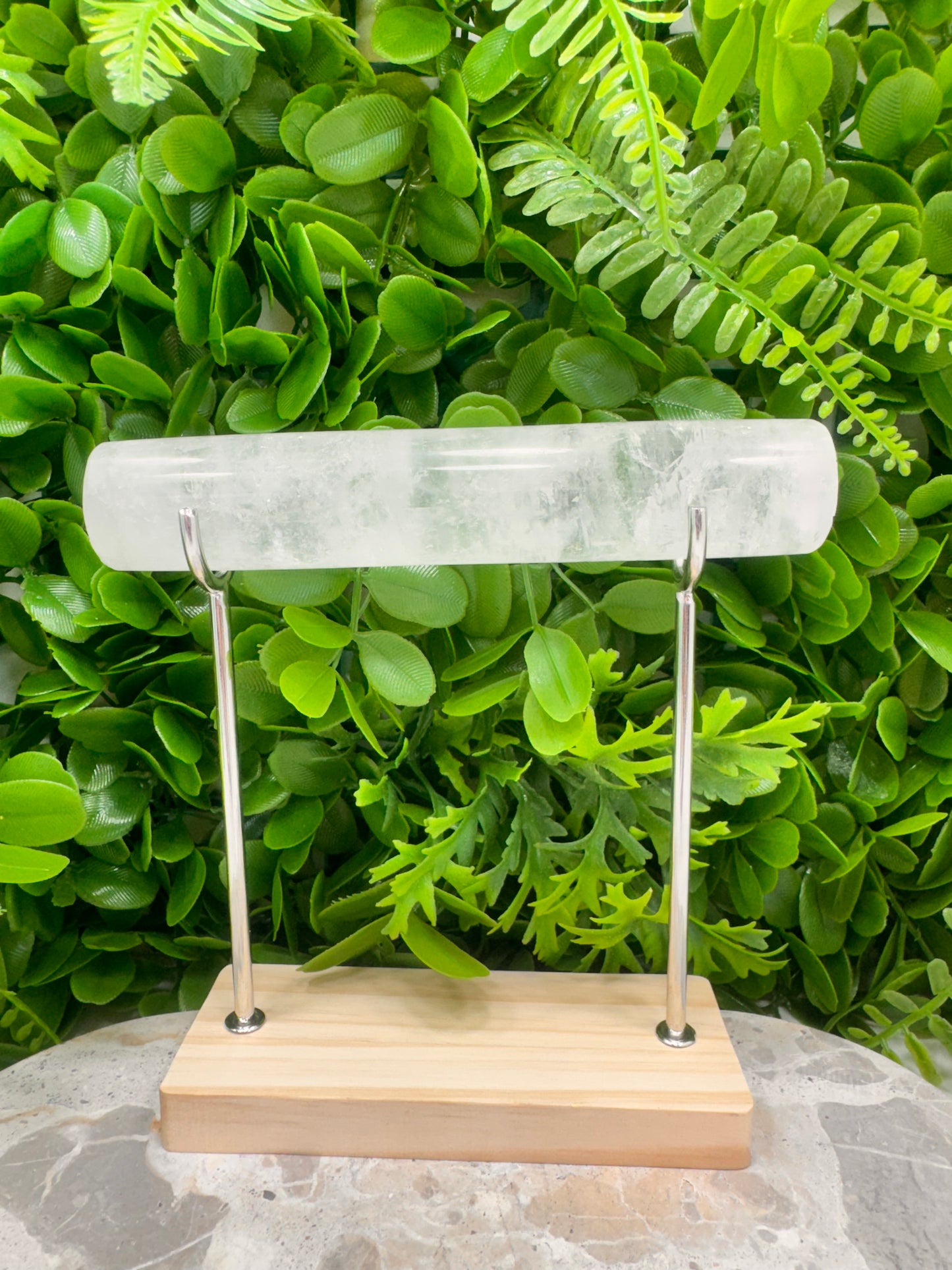 Clear Quartz Cylinder  & Stand 314g