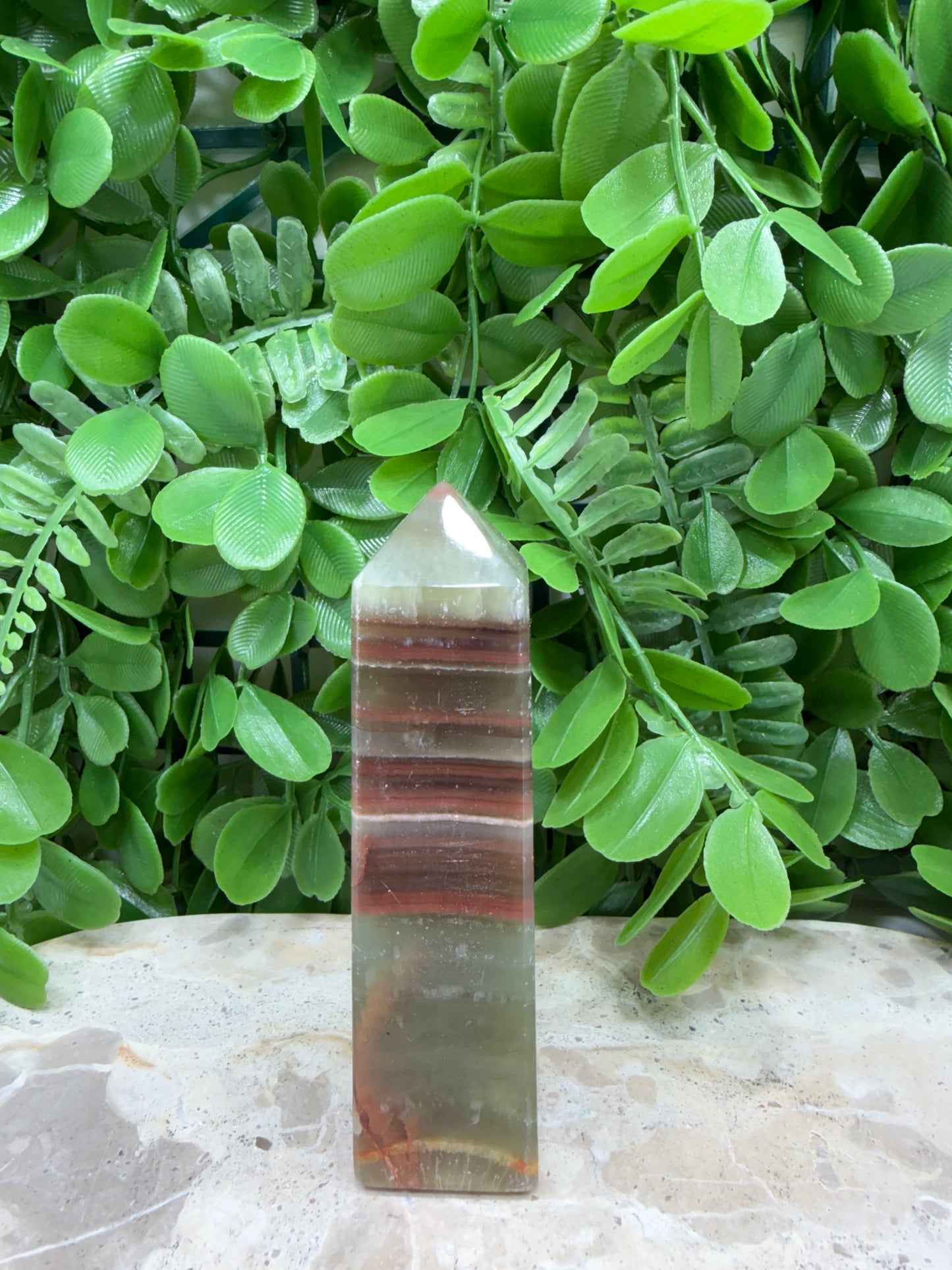 Green Banded Onyx Point 202g