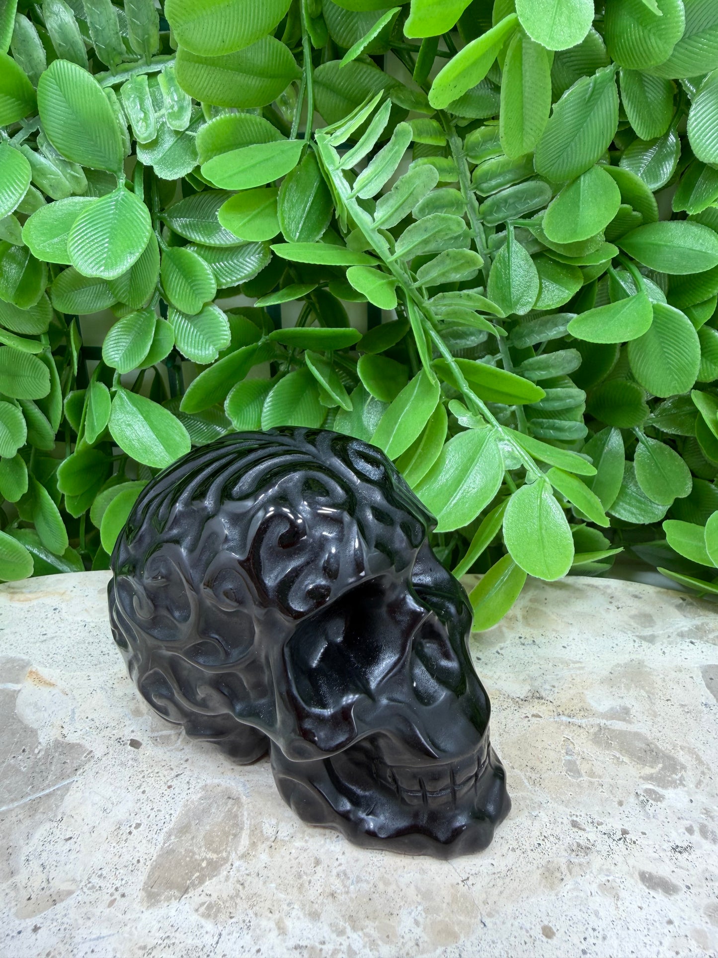 Black Obsidian Skull 404g