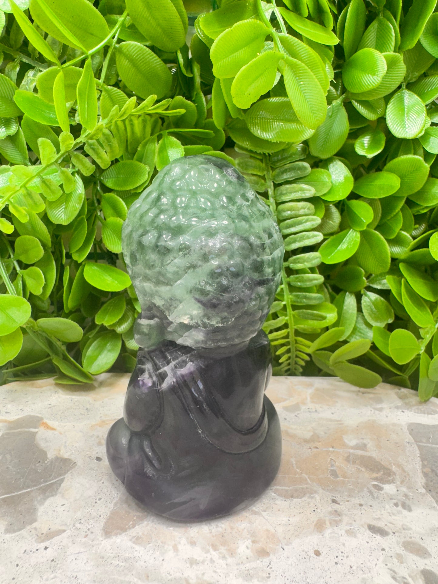 Fluorite Buddha 586g