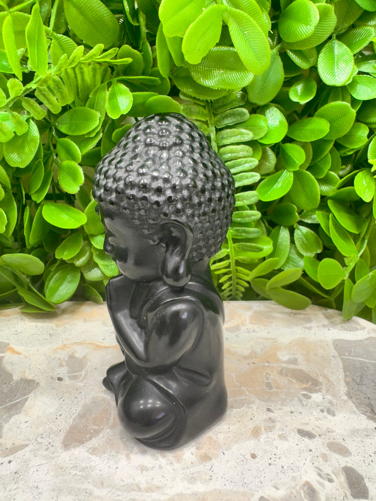 Black Obsidian Buddha 352g