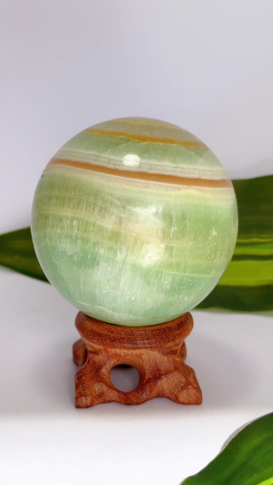 Pistachio Calcite Sphere 408g