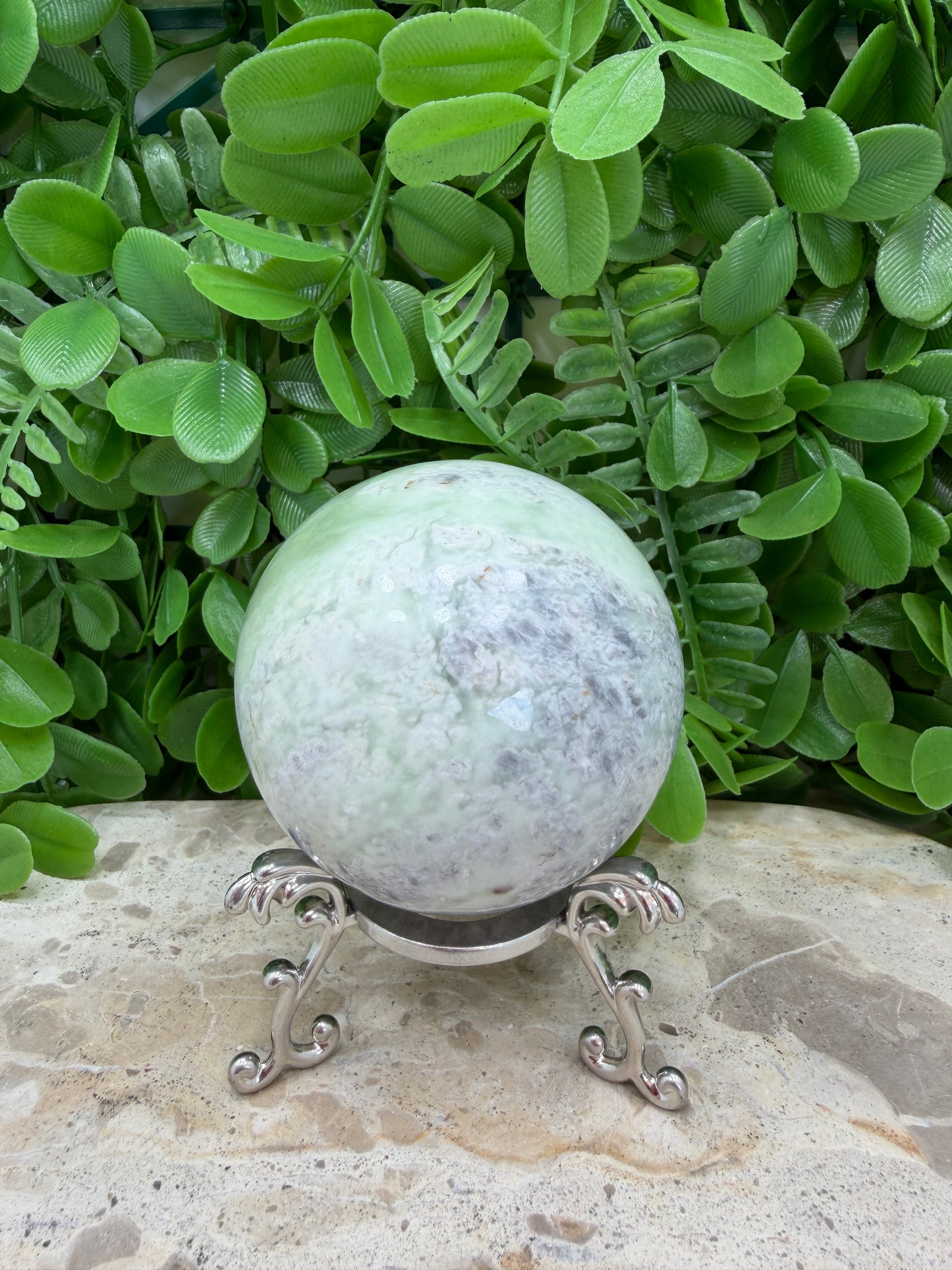 Flower Jade Sphere 440g