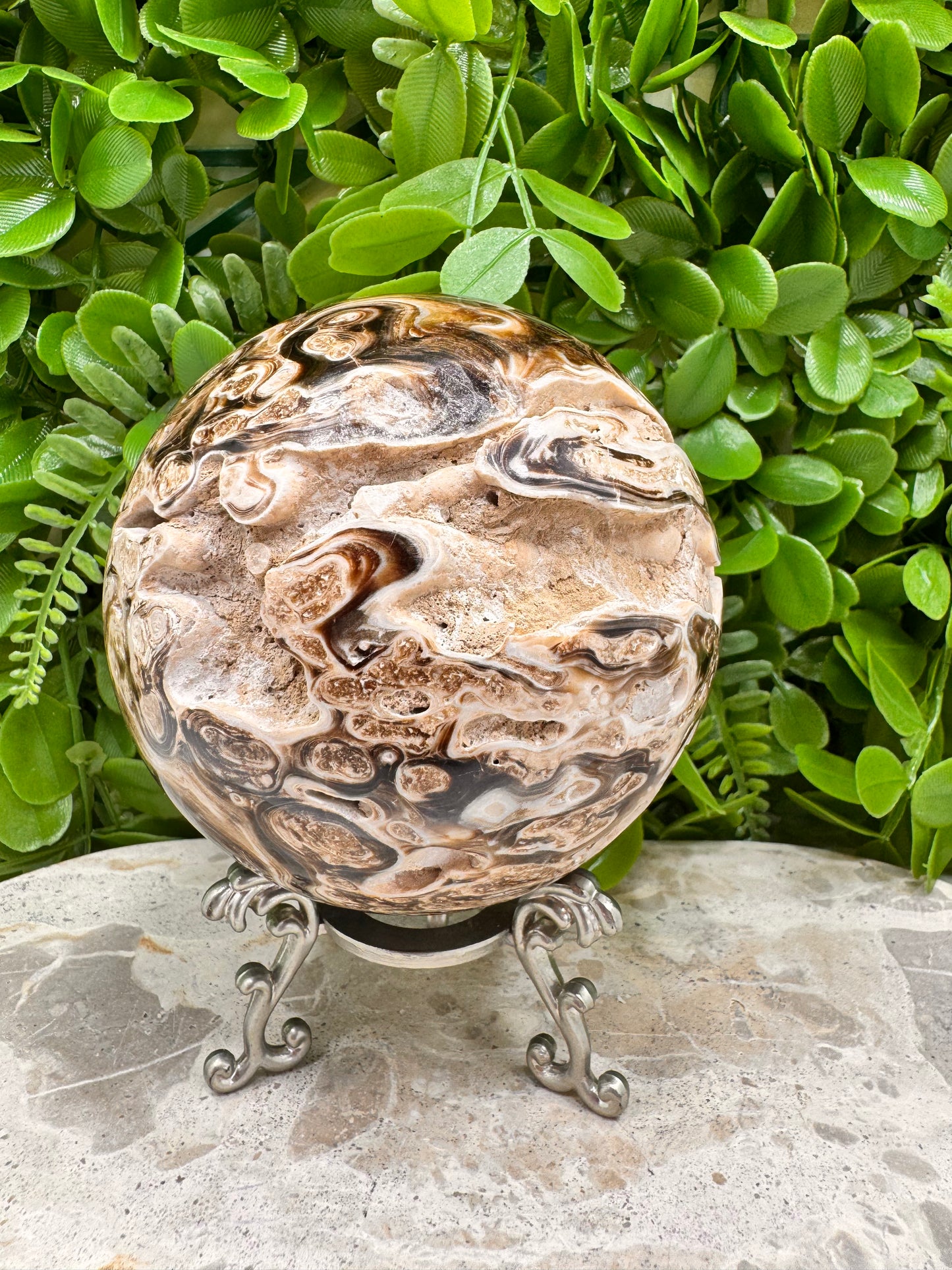 Chocolate Calcite Sphere 1320g