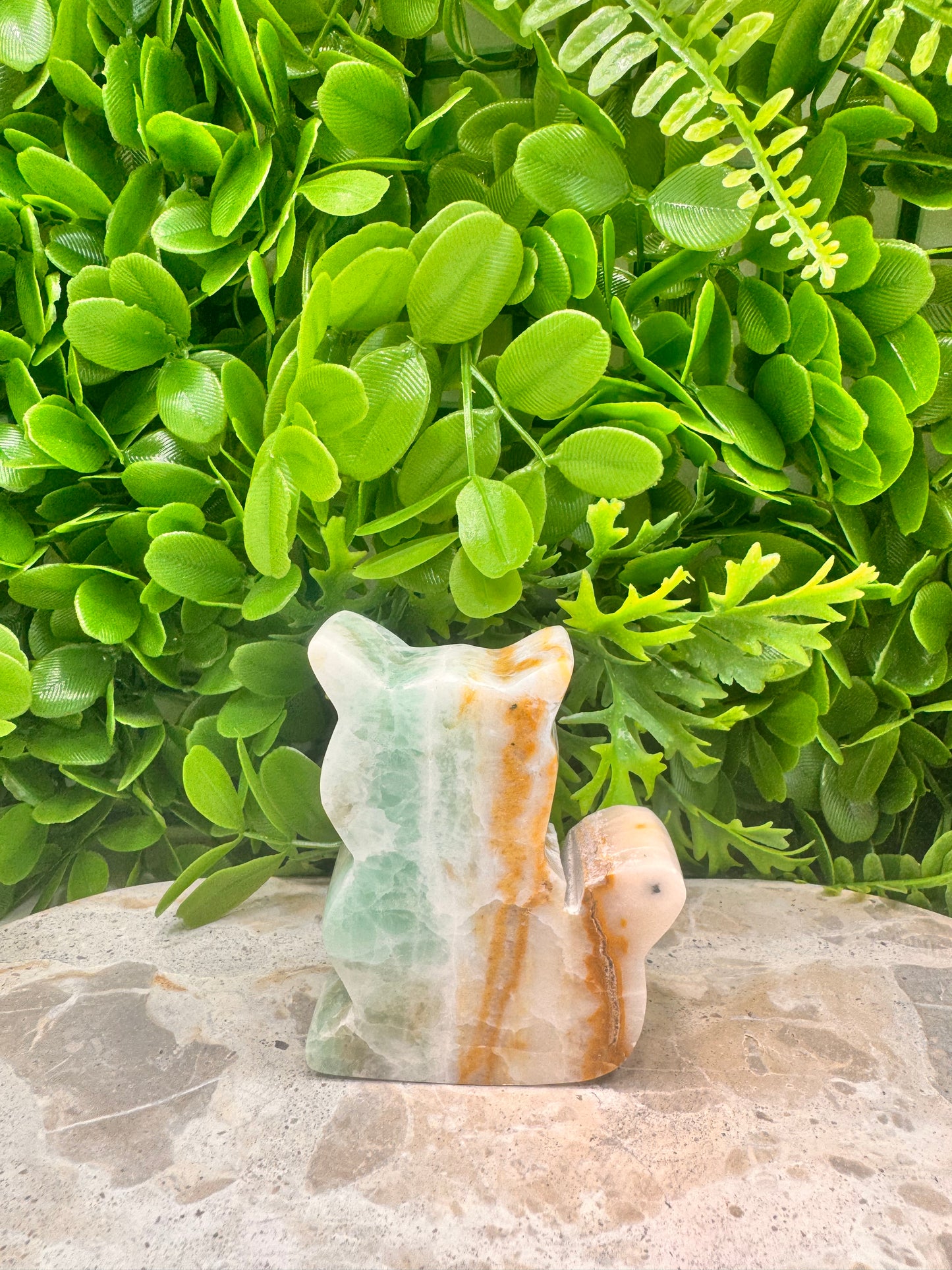 Green Ocean Calcite Cat 254g