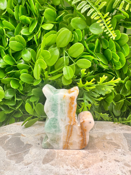 Green Ocean Calcite Cat 254g