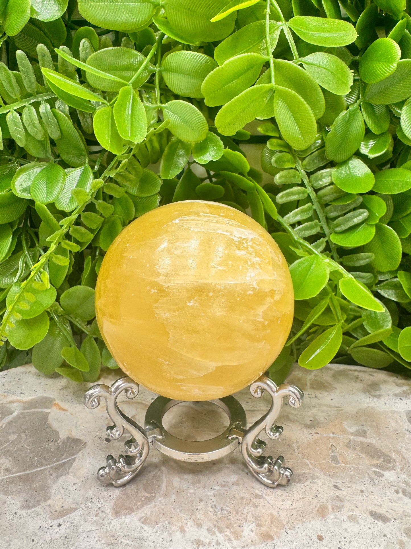 Lemon Calcite Sphere 488g