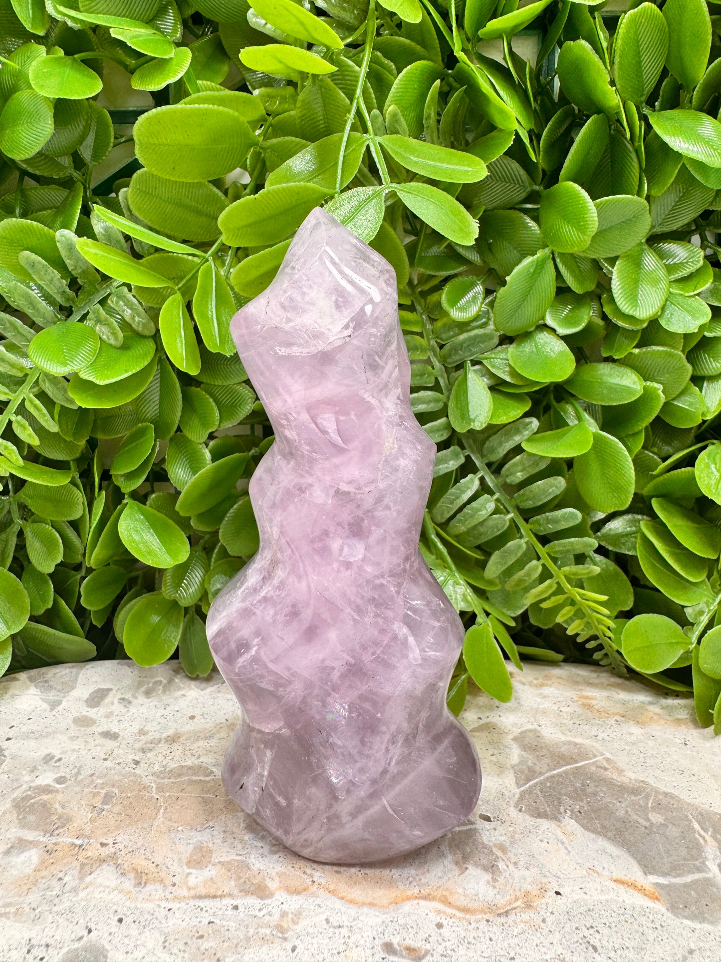 Lavender Rose Quartz Flame 378g