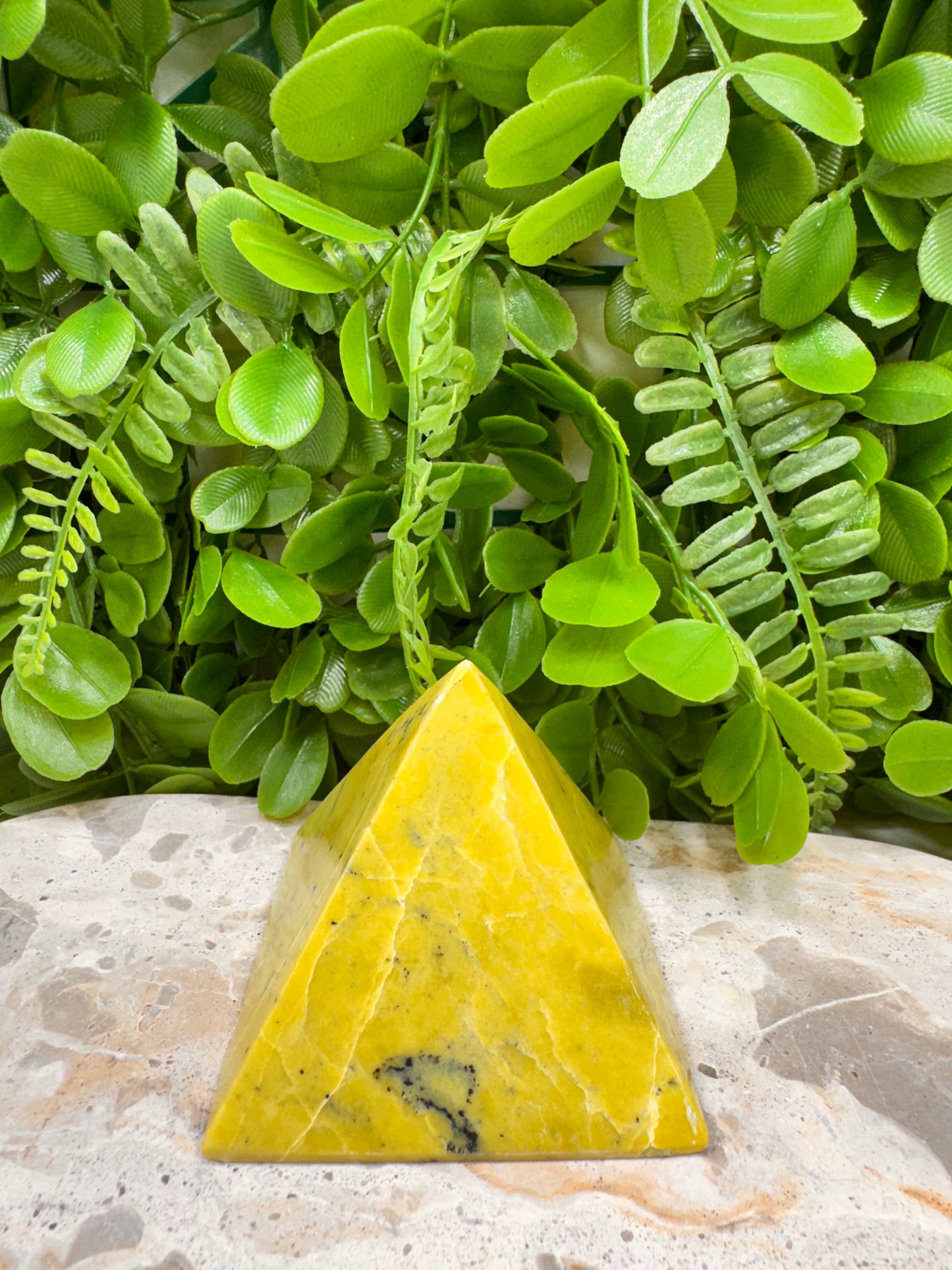 Jade & Hematite Pyramid 306g