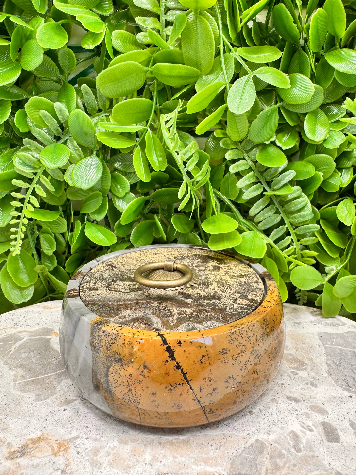 Picture Jasper Bowl with Lid 656G