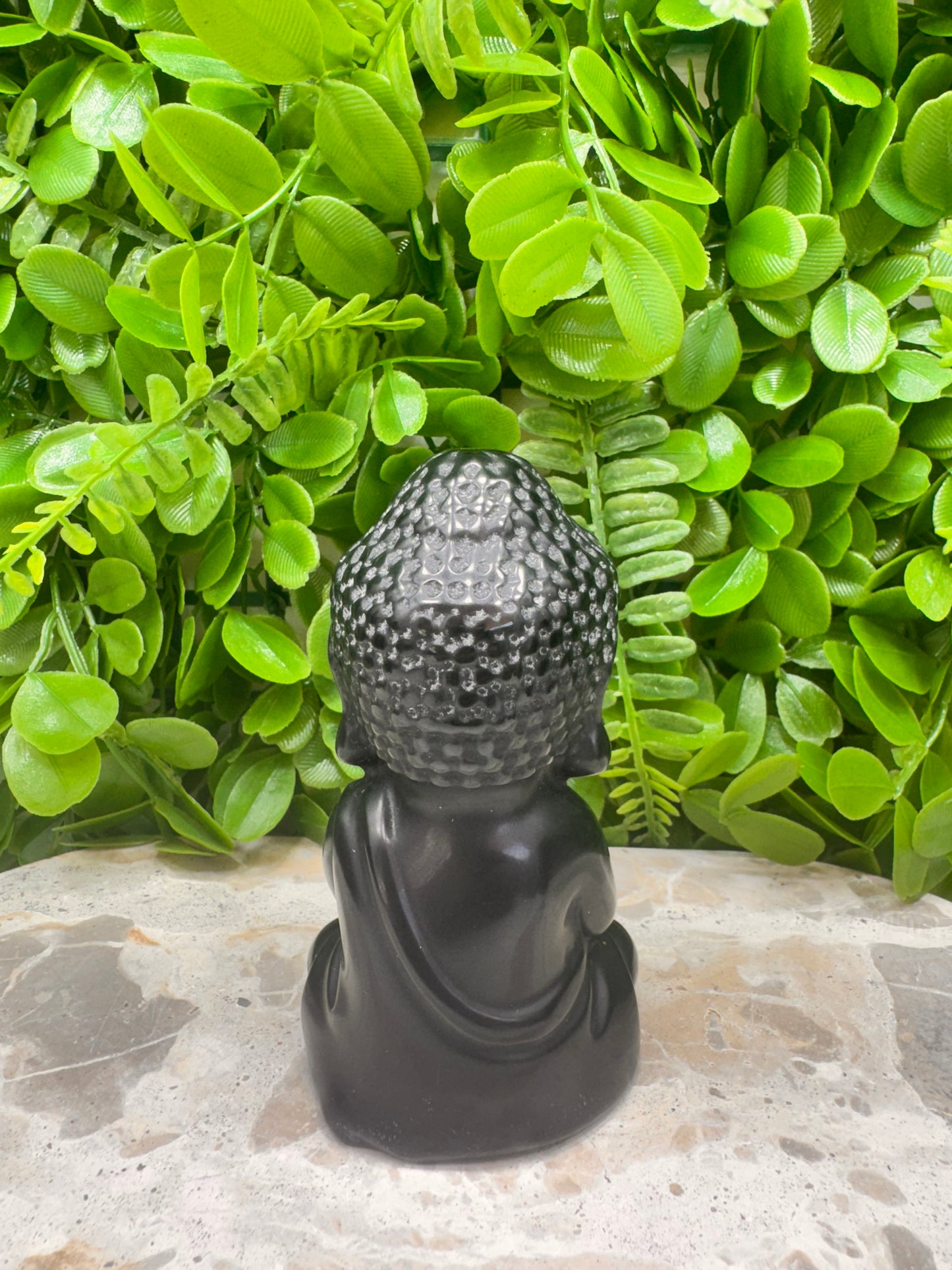 Black Obsidian Buddha 346g