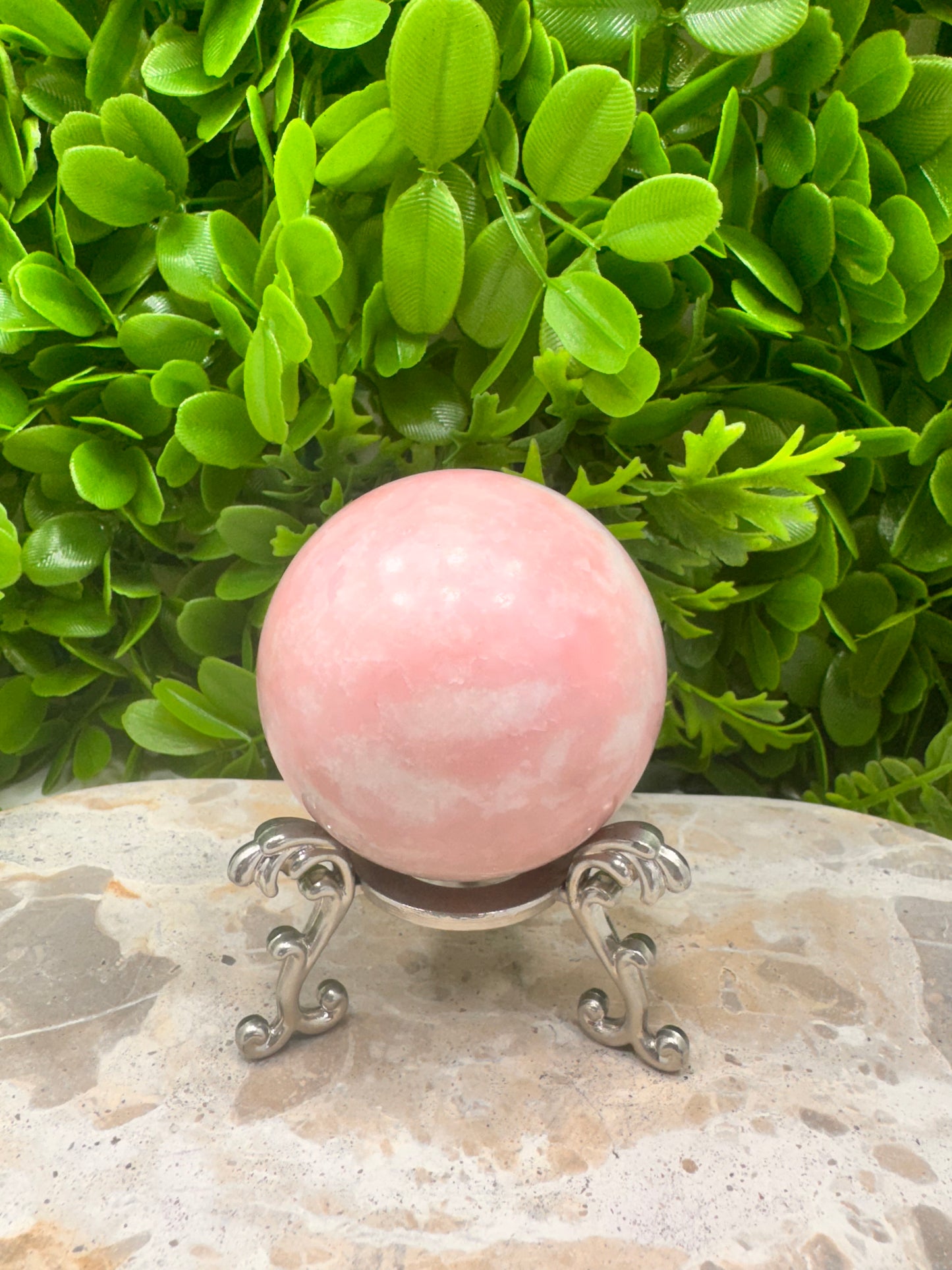 Pink Opal Sphere 366g