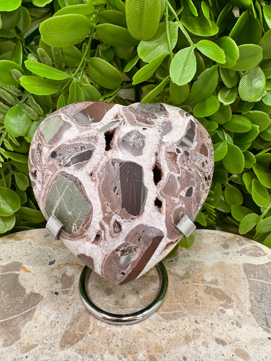 Chocolate Aragonite Heart 518g