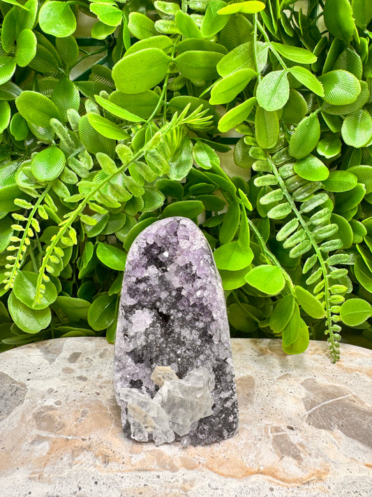 Amethyst with Calcite Freeform 280g