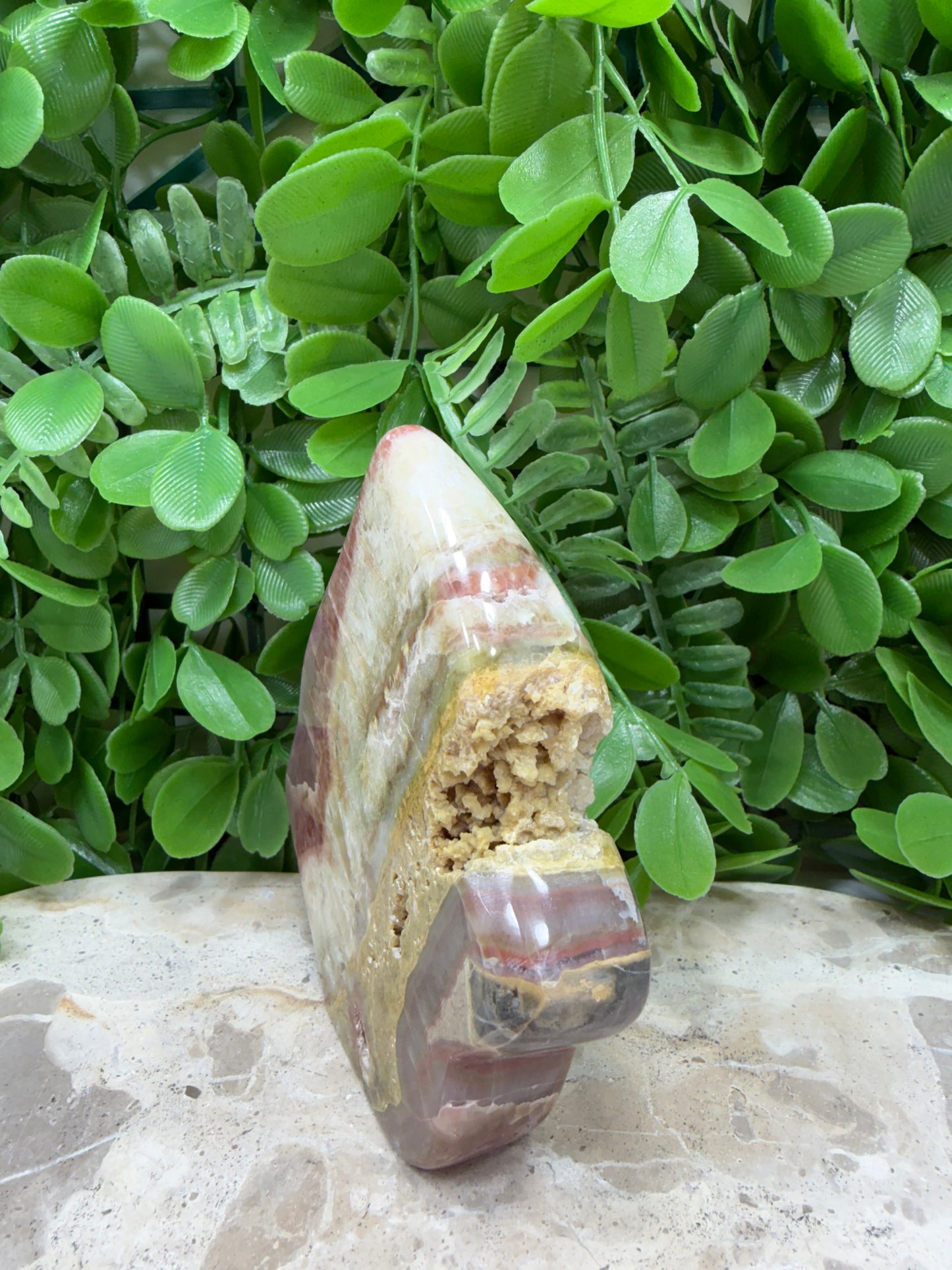 Pink Banded Onyx Freeform 400g