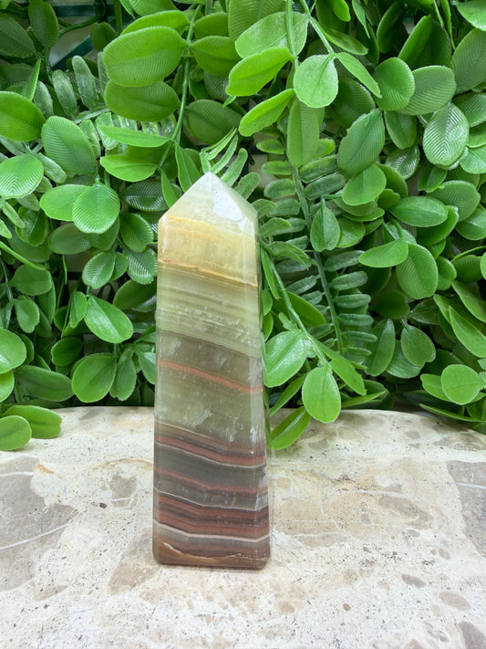 Green Banded Onyx Point 260g