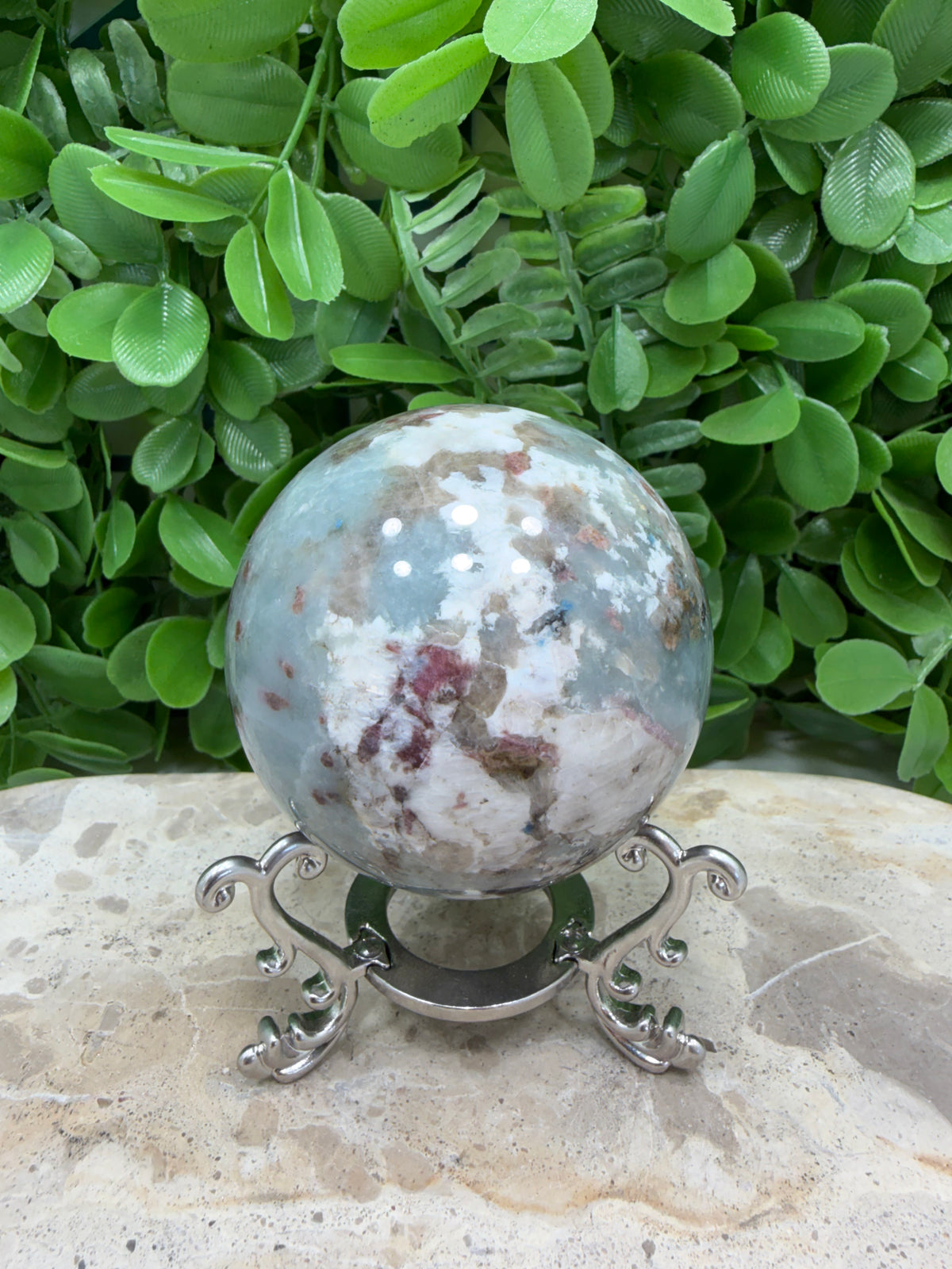Unicorn Stone Sphere 404g | Calm • Love • Positivity