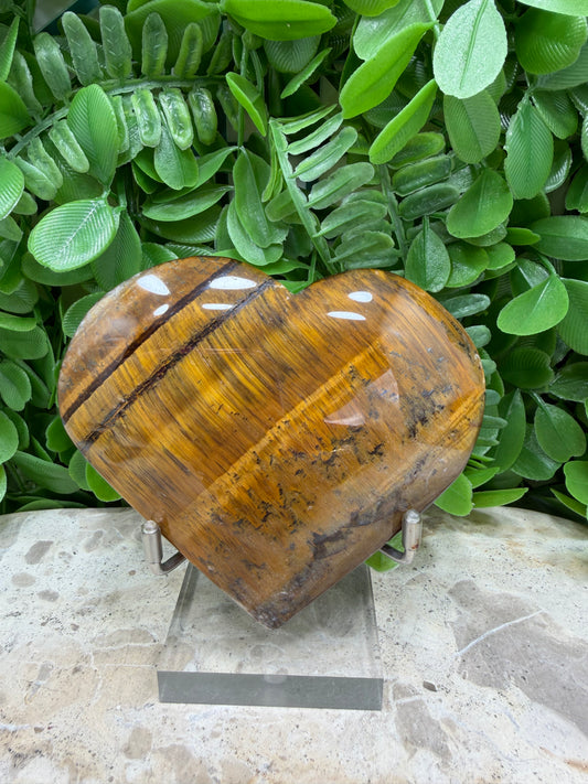 Tiger Eye Heart 270g | Confidence • Courage • Protection