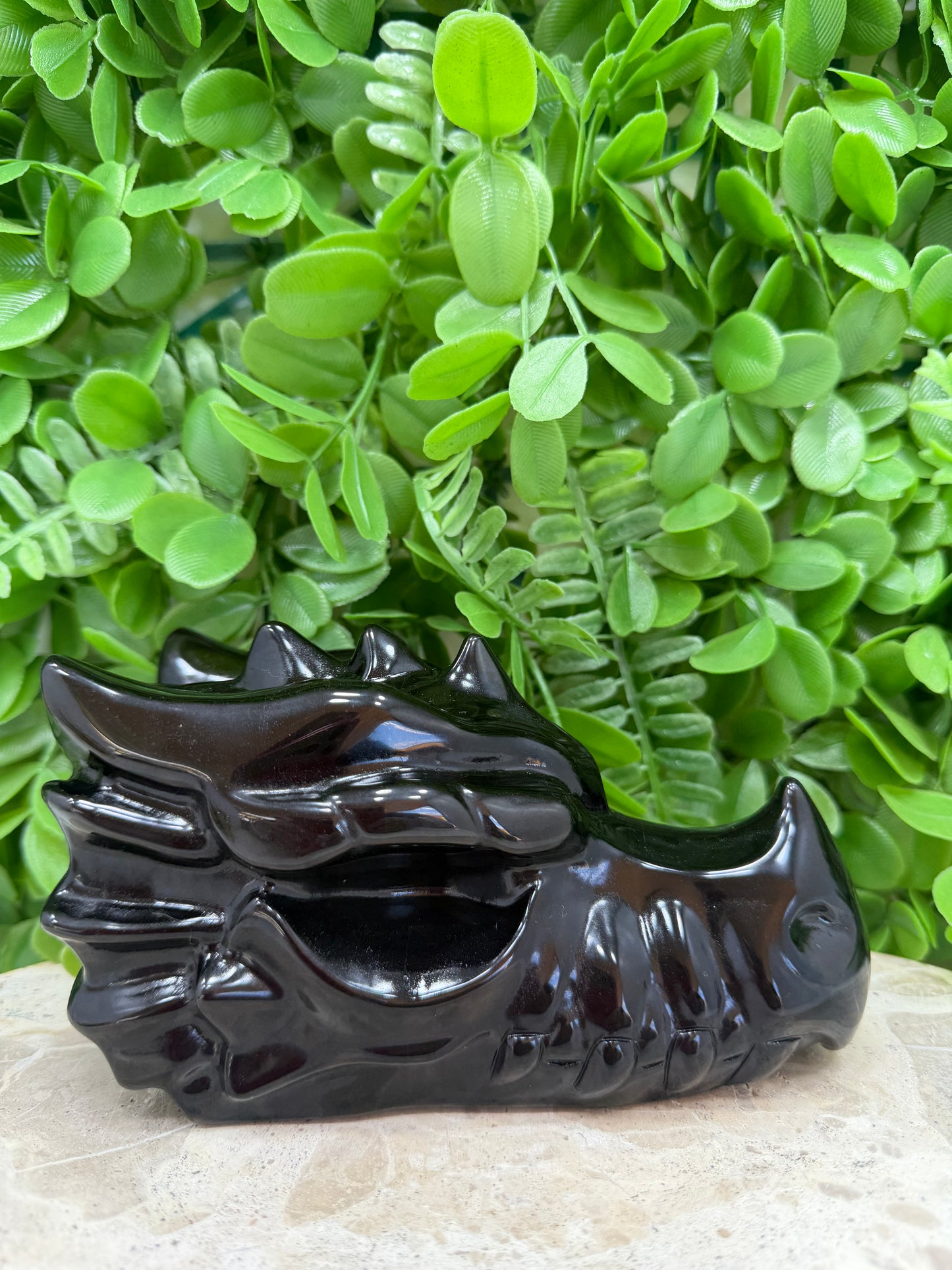 Black Obsidian Dragon Skull 1064g