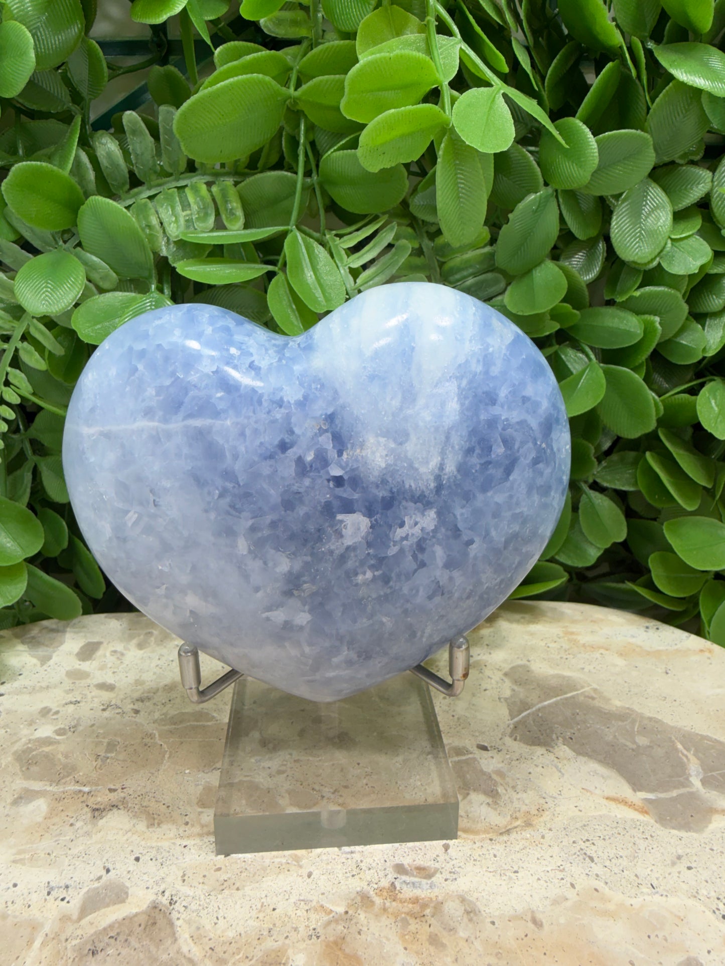 Blue Calcite Heart 516g