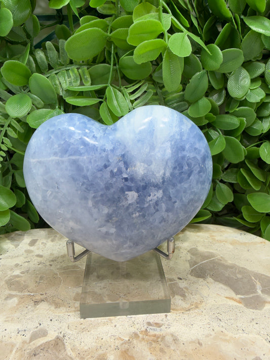 Blue Calcite Heart 516g