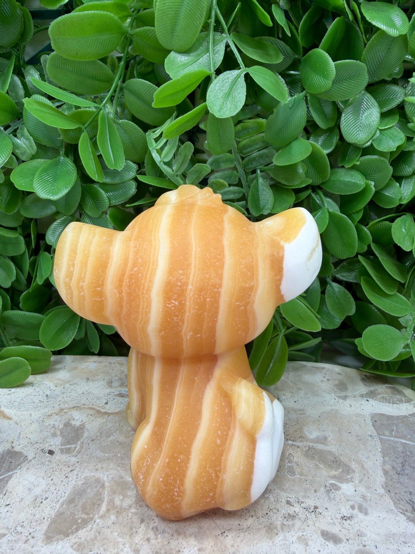Orange Banded Calcite Lion Cub 554g