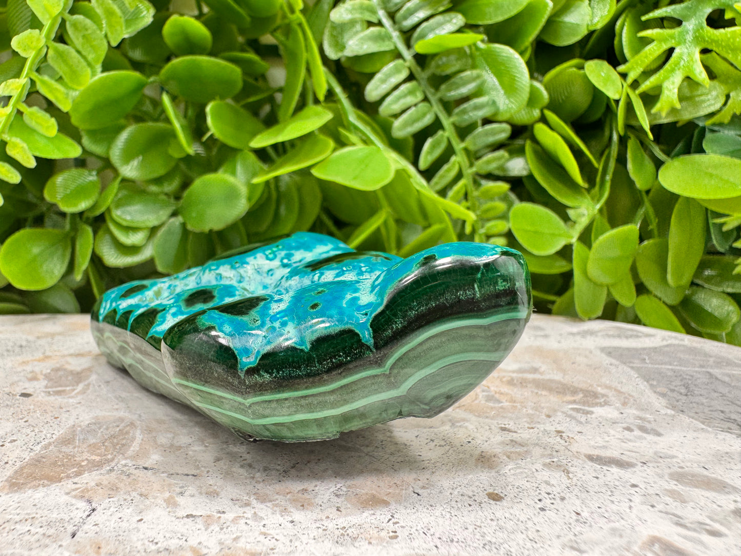 Malachite with Chryscolla Freeform 238g