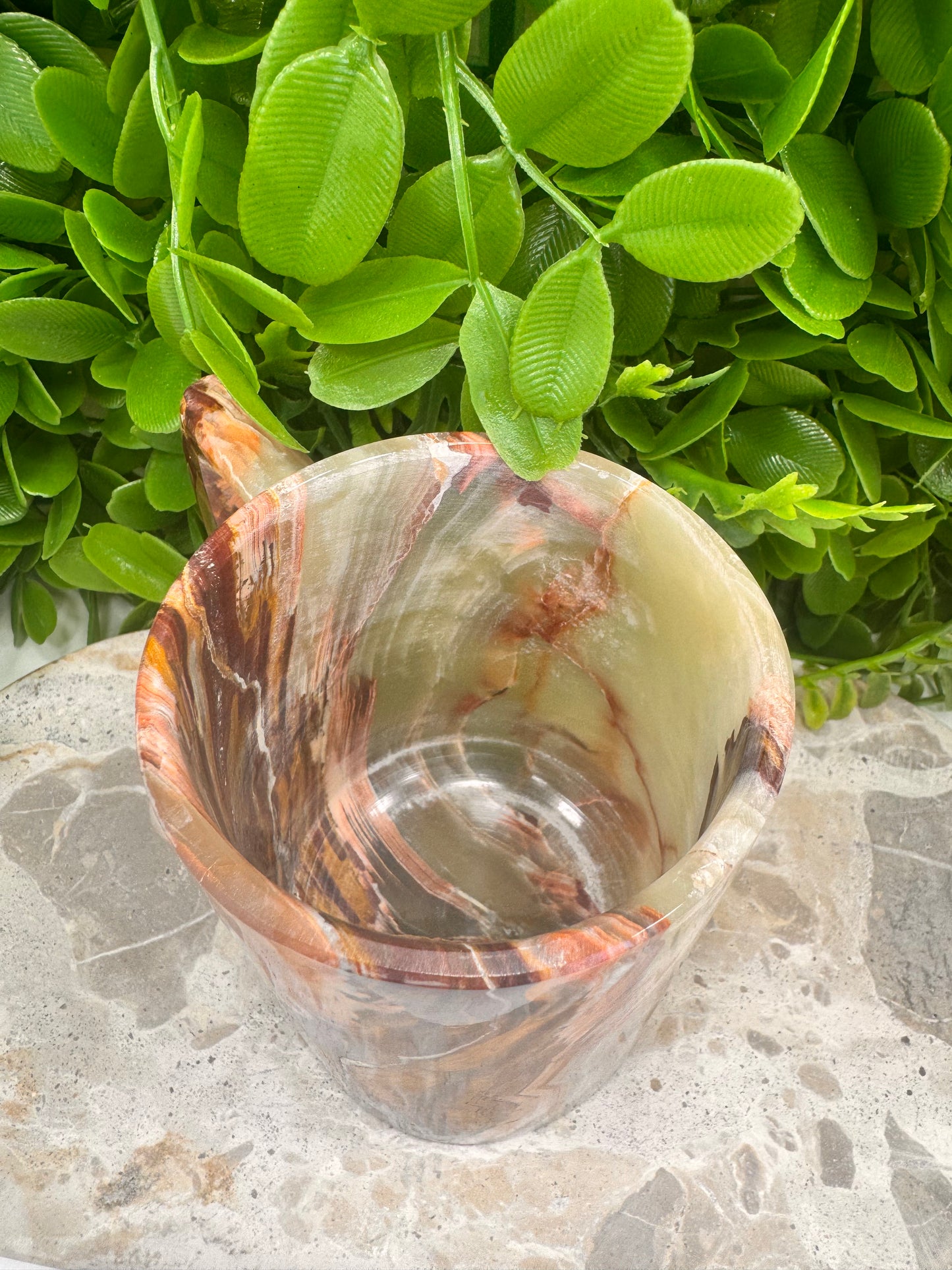 Green Banded Onyx Mug 440g