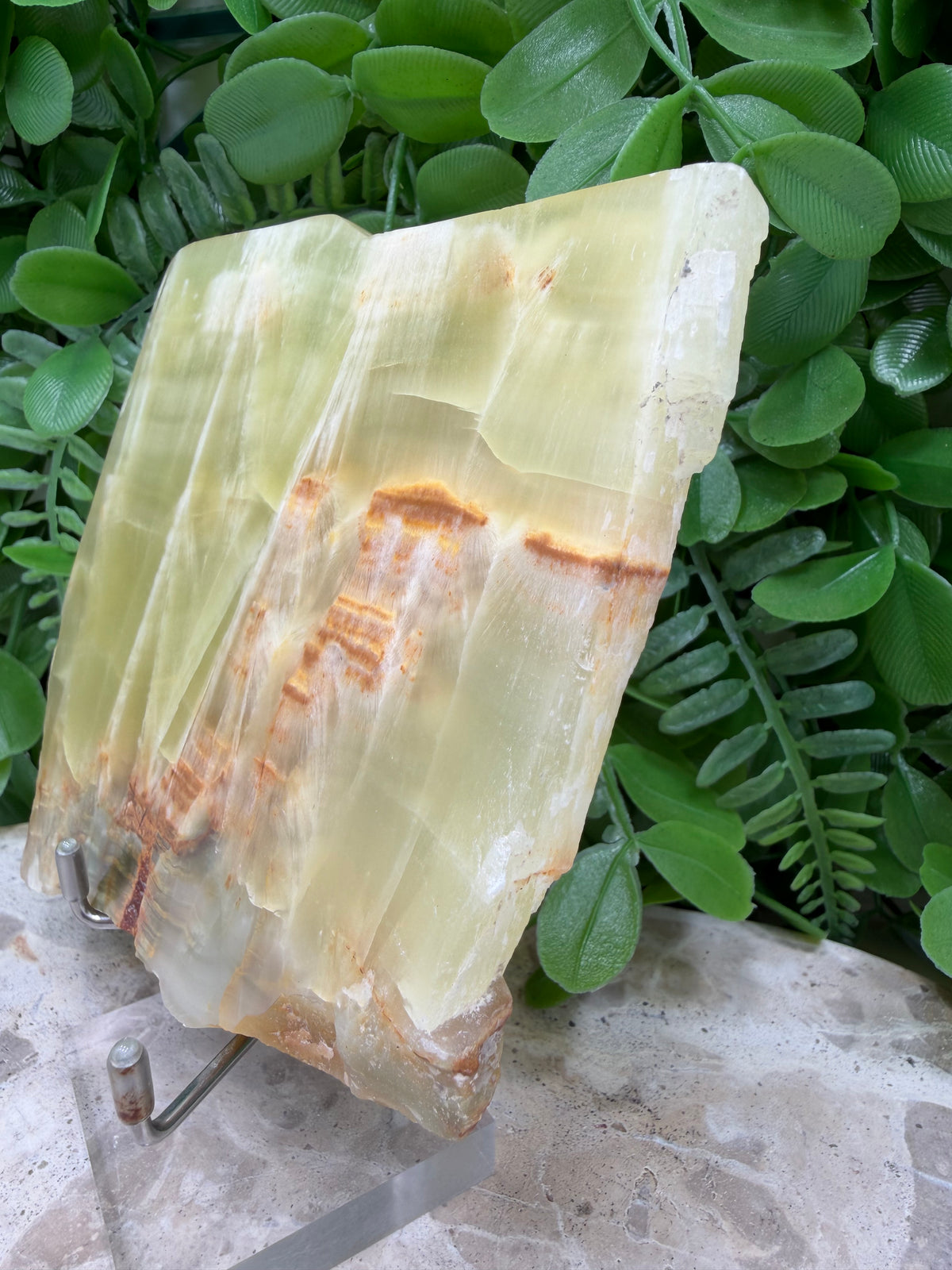 Lemon Banded Calcite Slab | Joy • Confidence • Motivation