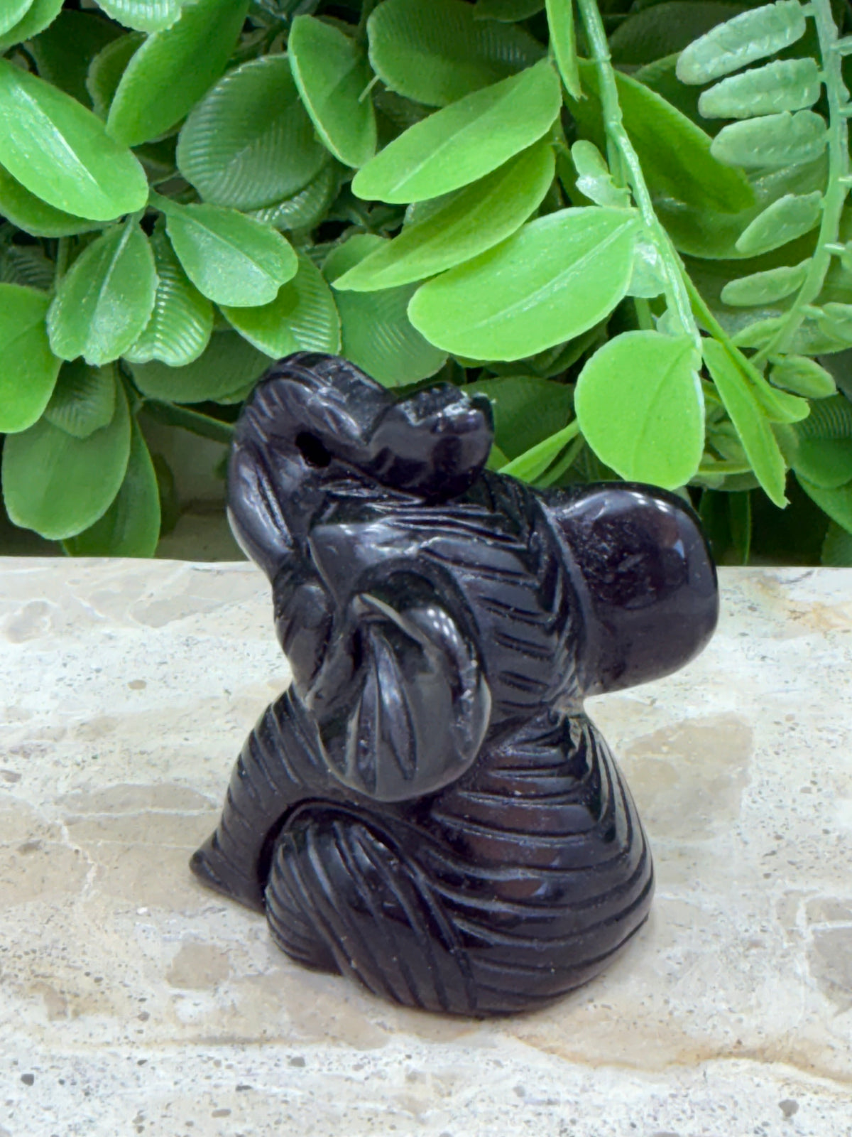 Obsidian Elephant 82g | Protection • Grounding • Strength